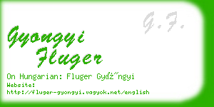 gyongyi fluger business card